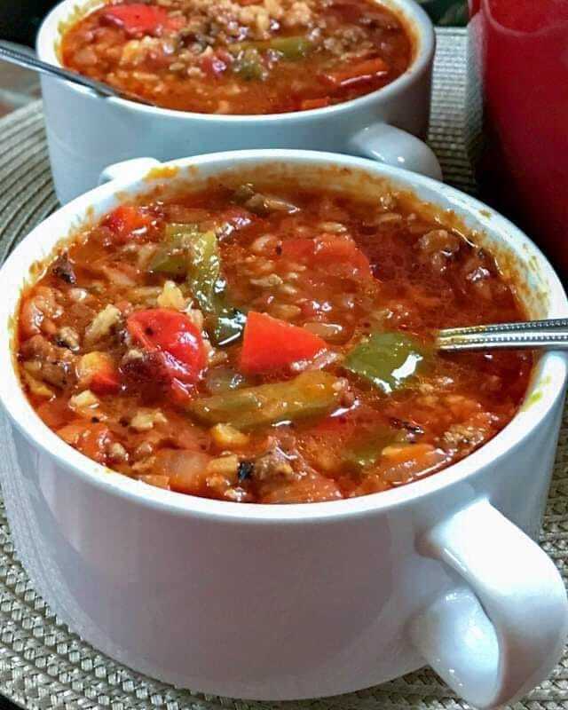 EASY STUFFED PEPPER SOUP