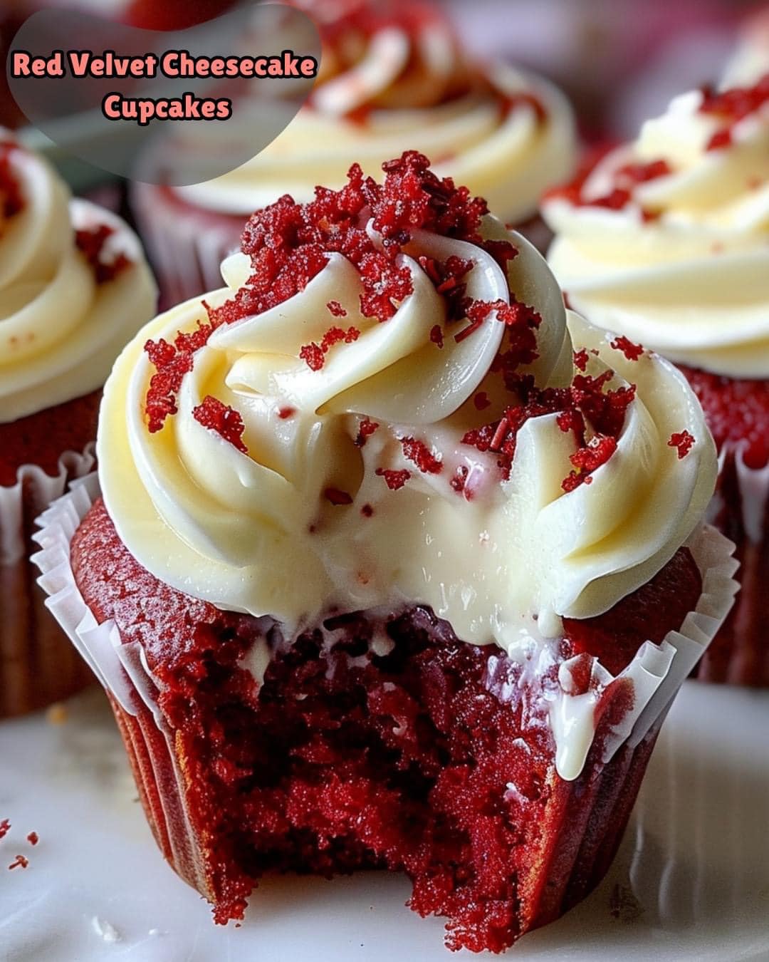 Luxurious Red Velvet Cheesecake Cupcakes