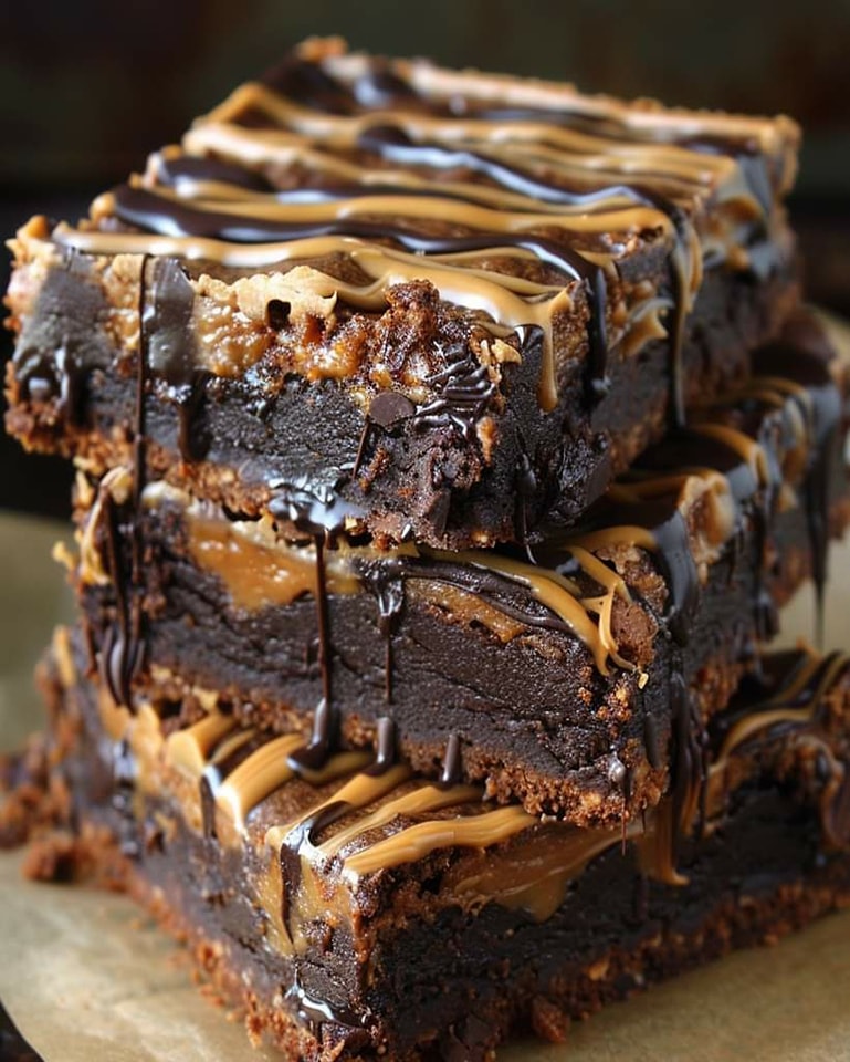 Fudgy Peanut Butter Brownies 