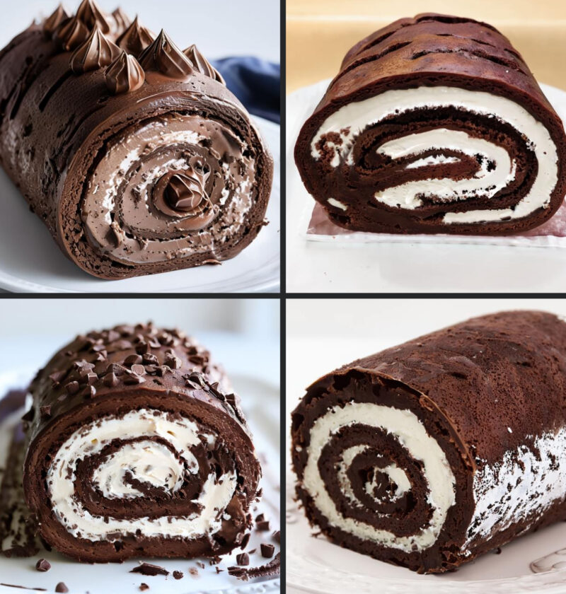 Yummy Chocolate Roll Cake