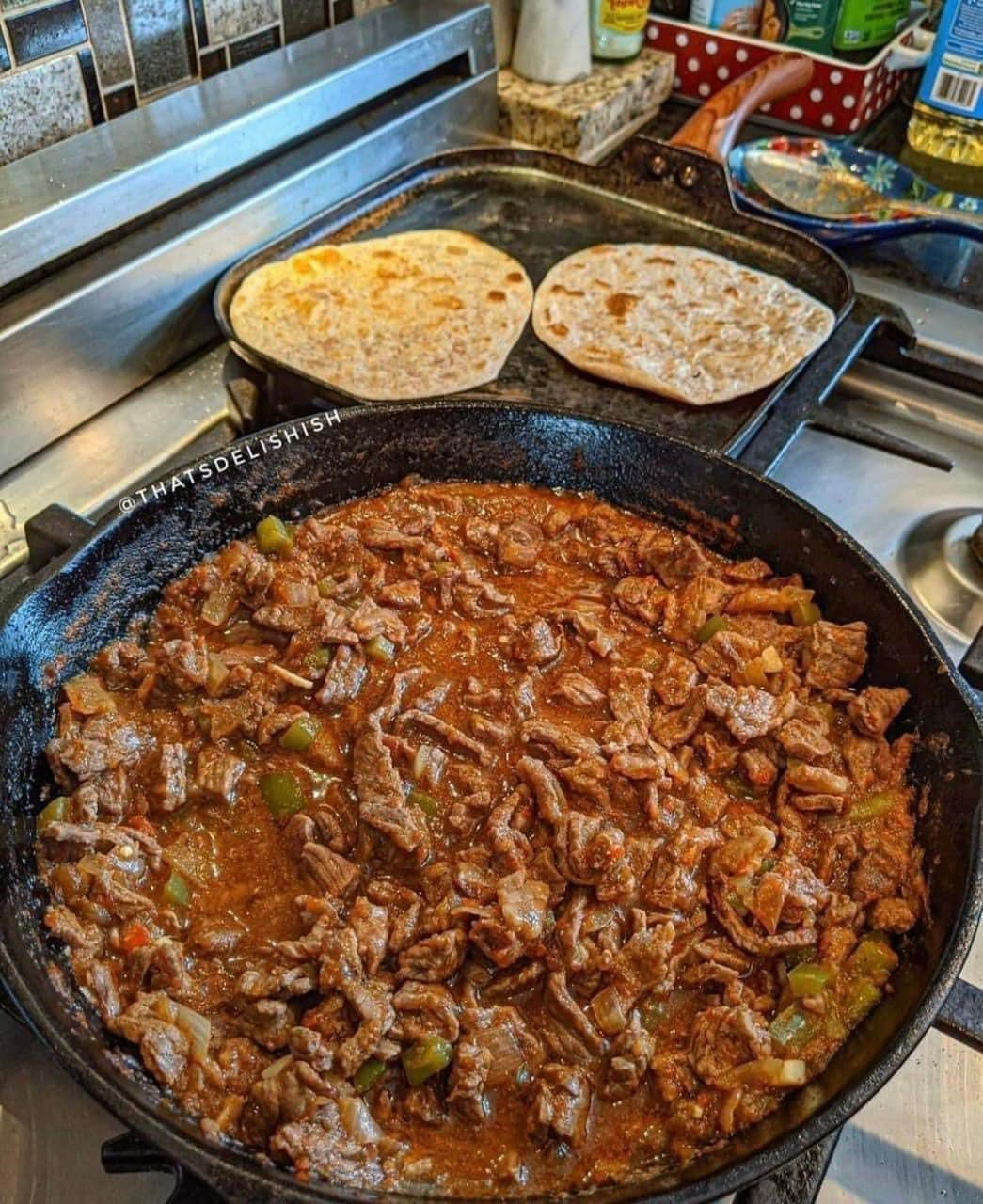 Easy, Flavorful Carne Guisada with Homemade Flour Tortillas