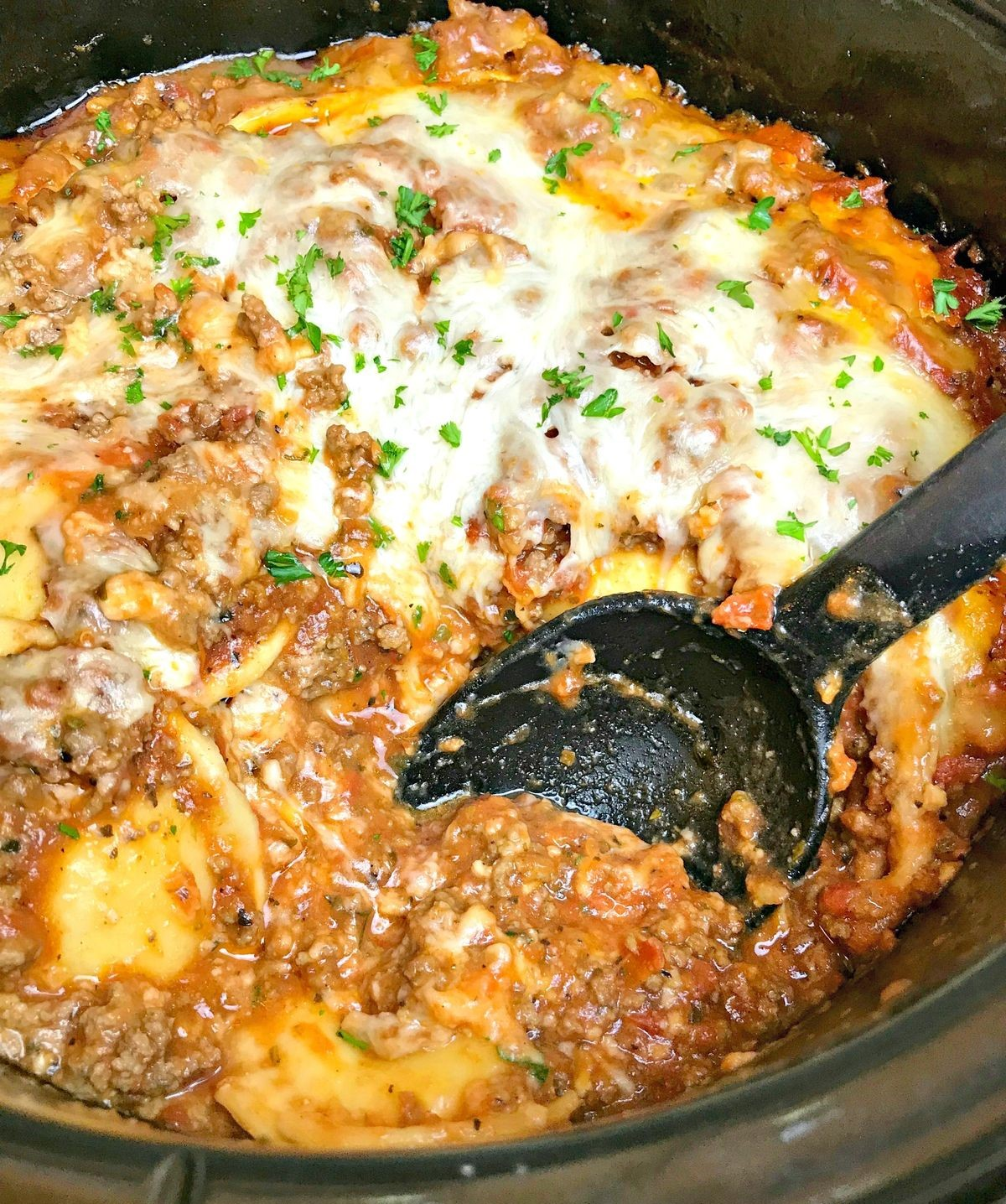 Slow Cooker Ravioli Lasagna