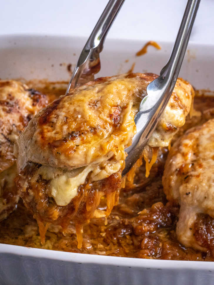 French Onion Stuffed Chicken Breasts