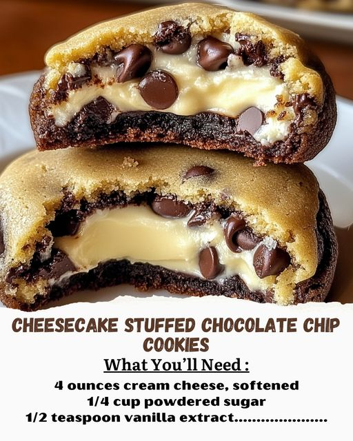 Cheesecake Stuffed Chocolate Chip Cookies