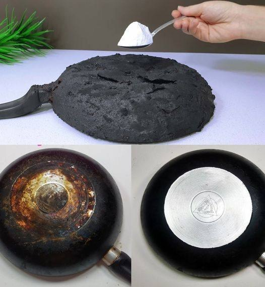 2 ingredients will be enough to clean and make pans burned on the outside shine