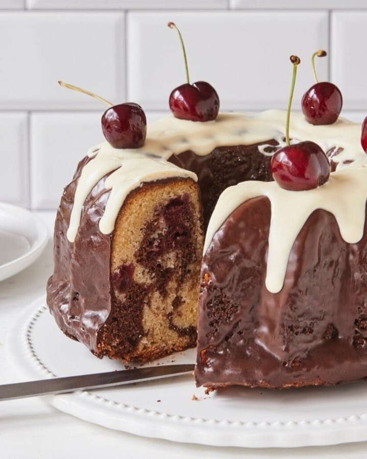 Black Forest cherry bundt cake