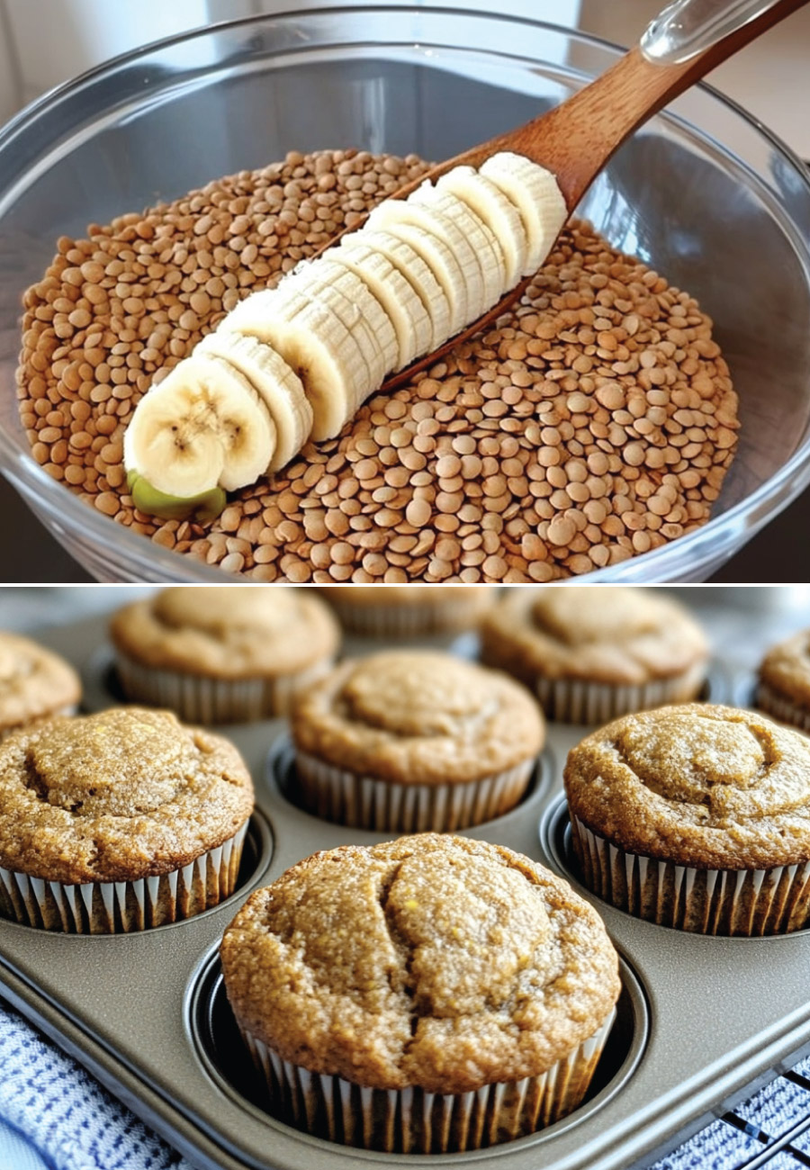 Vegan Banana Lentil Muffins Recipe