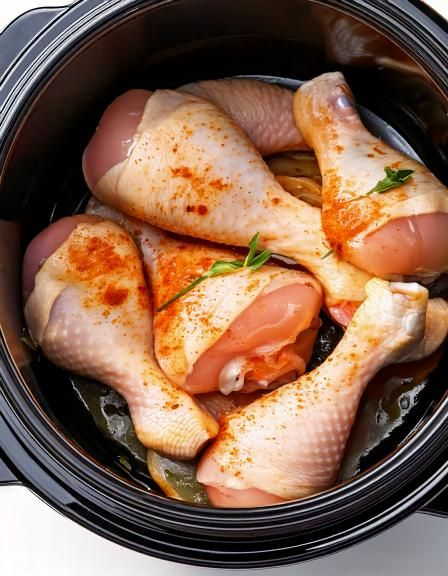 Put raw chicken drumsticks in a slow cooker with these 3 ingredients. You’ll want it every night.