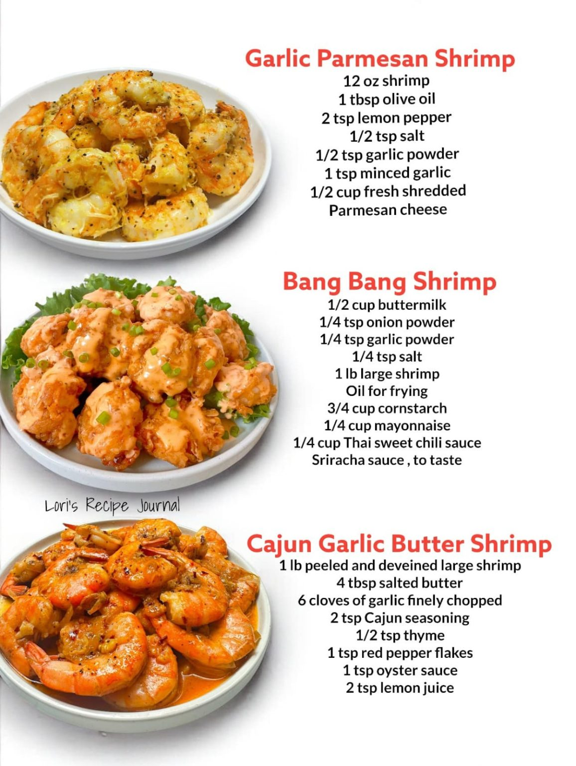 Three different ways to cook shrimp that are amazingly good.