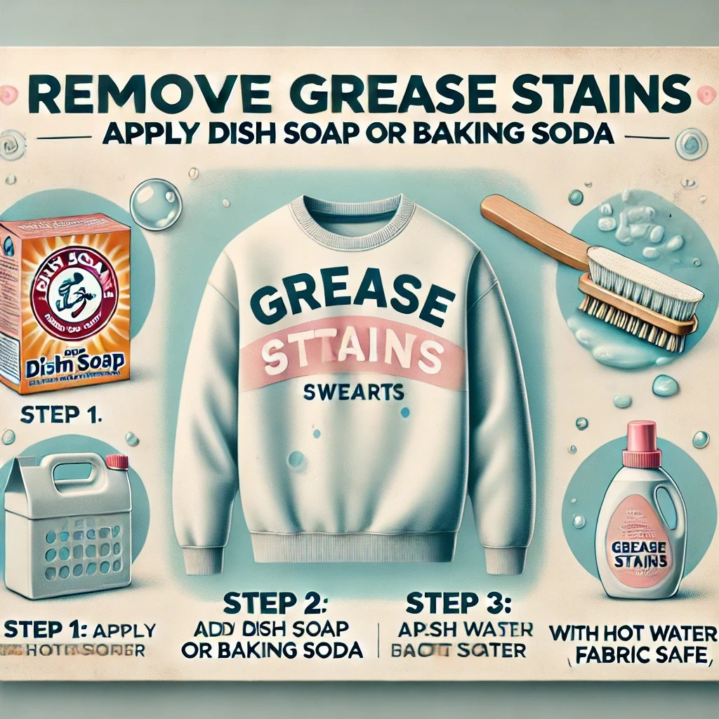 How to Remove Grease Stains from Sweatshirts