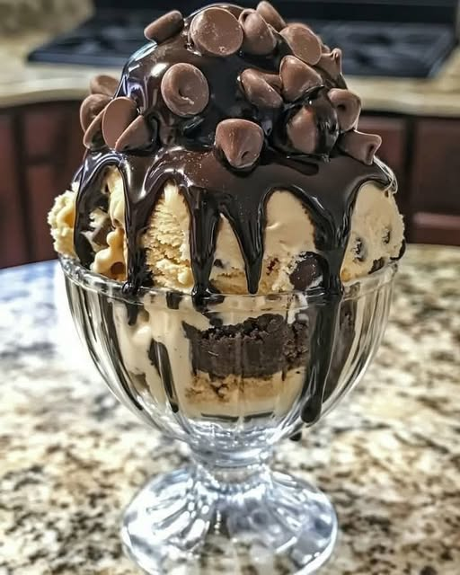 Chocolate Chip Brownie Sundae