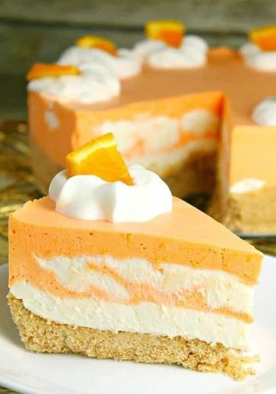 No-Bake Orange Creamsicle Cheesecake