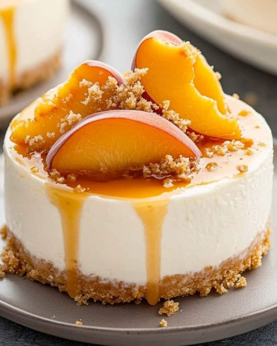 No-Bake Peach Cheesecake