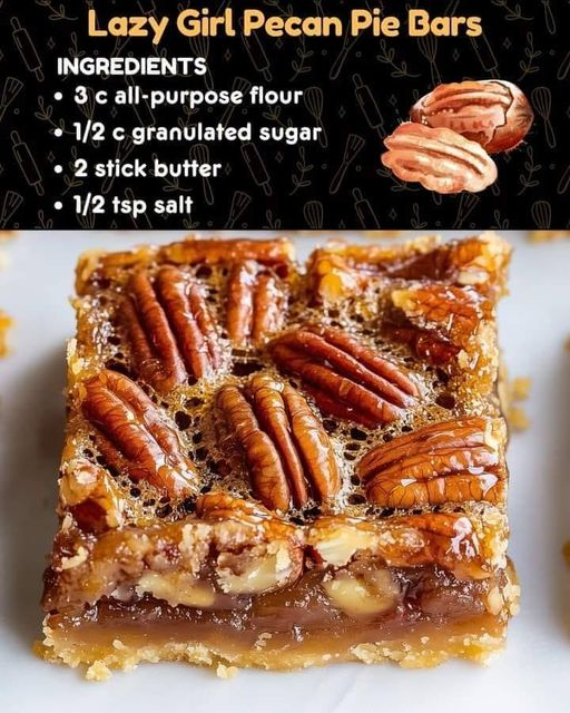 Lazy Girl Pecan Pie Bars