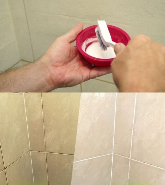 The bathroom tiles will turn white and very shiny with this magical ingredient