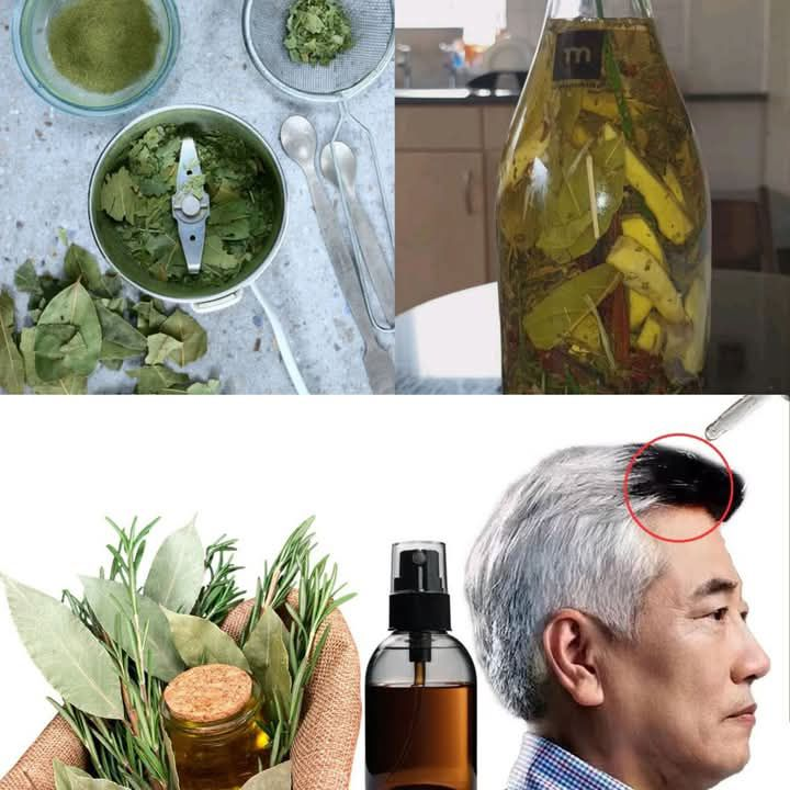 Even at 65, Still Black and Thick Hair? Just 2 Ingredients: Rosemary and Bay Leaves!