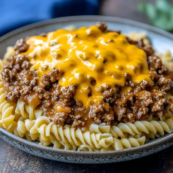 Cheesy Sloppy Cheeseburger Pasta