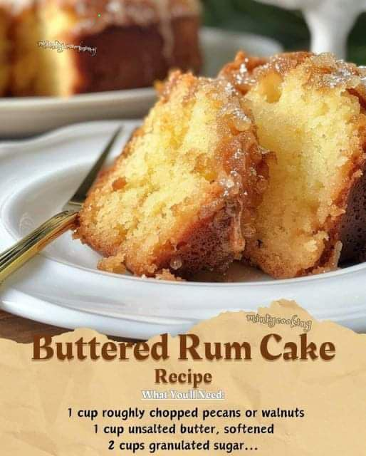 Buttered Rum Cake Recipe