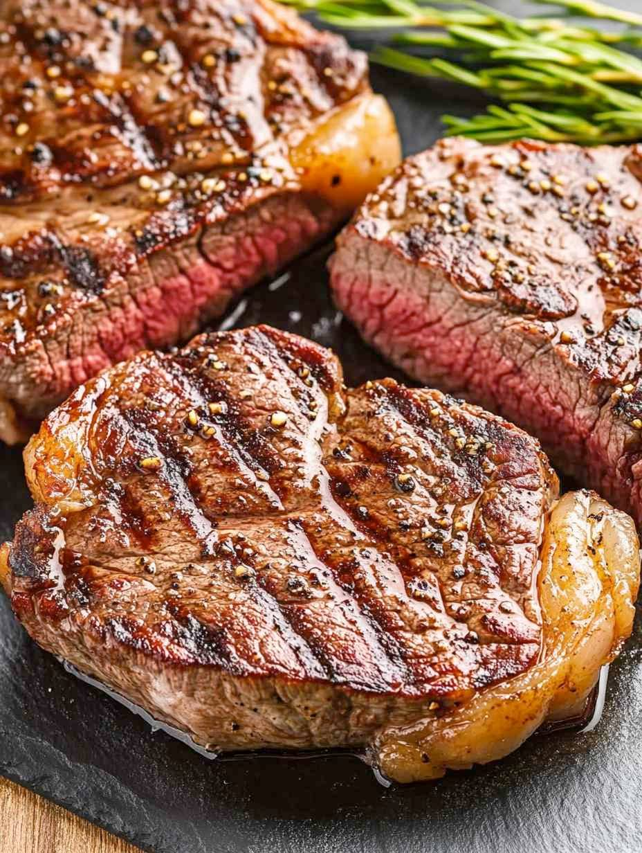 Ribeye Steak with Caramelized Onions and Crispy Fries