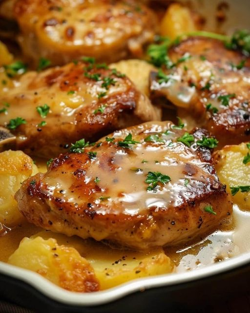 Pork Chops with Scalloped Potatoes