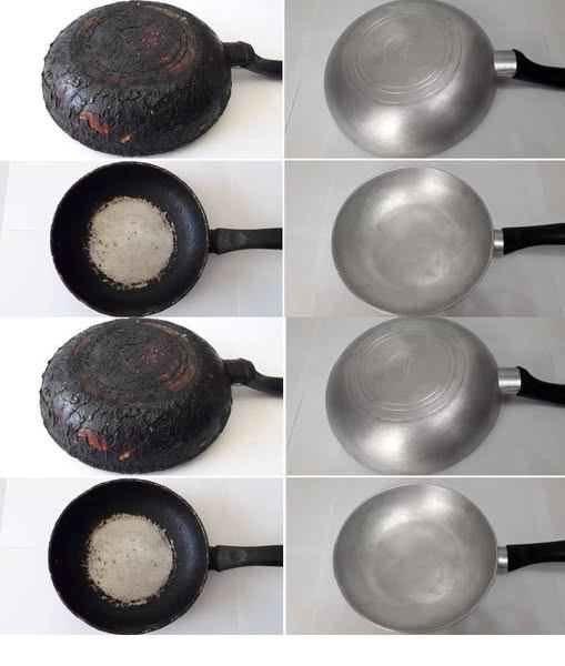 Remove that nasty old grease stuck to your pots with this effective trick