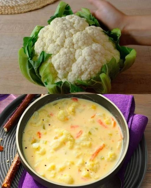 Cauliflower, Leek, and Cheddar Soup