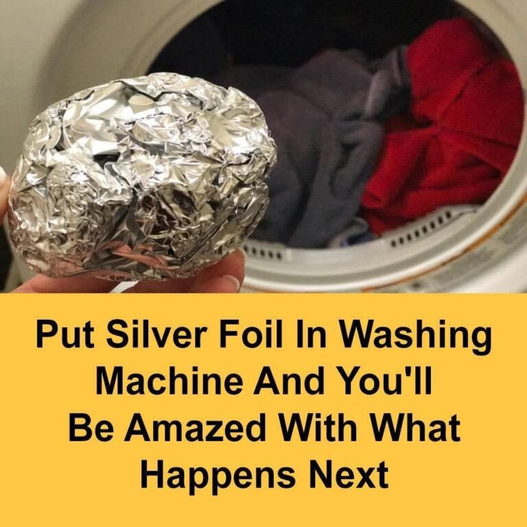 SHE PUT A BALL OF ALUMINUM FOIL IN HER WASHING MACHINE. ONLY A FEW PEOPLE KNOW THIS AWESOME TRICK