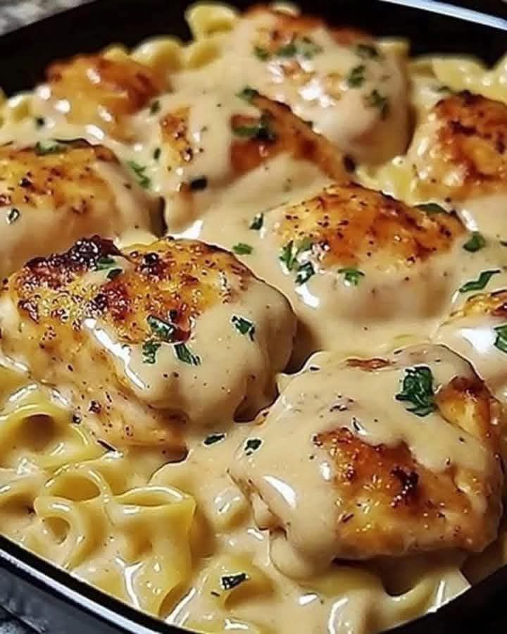 One-Pan Chicken with Creamy Buttered Noodles