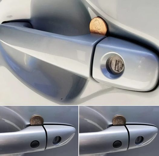 What does it mean to find a penny in your car door handle?